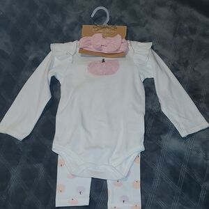 Lila & Jack Pumpkin Outfit Size 18/24 Months